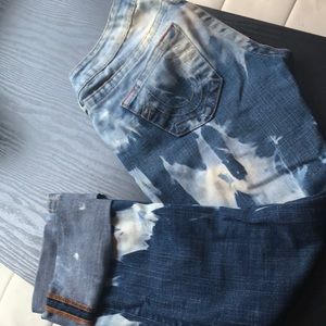 True Religion Distressed Customized Capri’s!